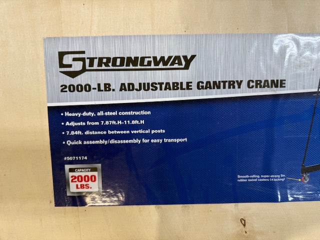Fixed Price- Strongway 2000LB Adustable Gantry Crane