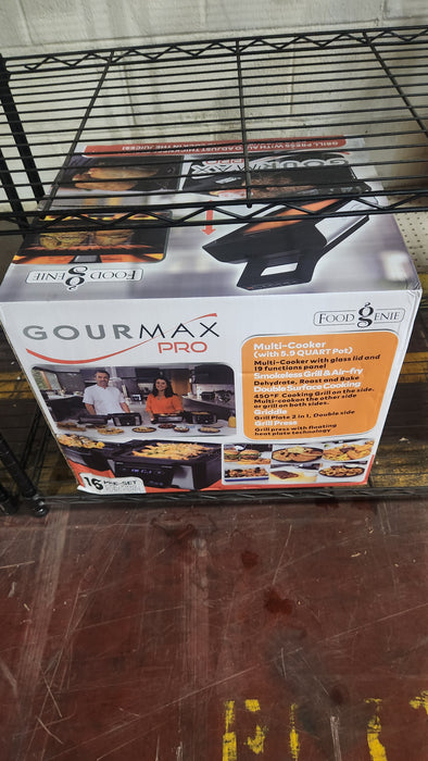 Foodgenie Gourmax Pro One Cooking Device - All-in-One Oven, Smokeless Grill, Air Fryer, Griddle, Cooker & More- T28