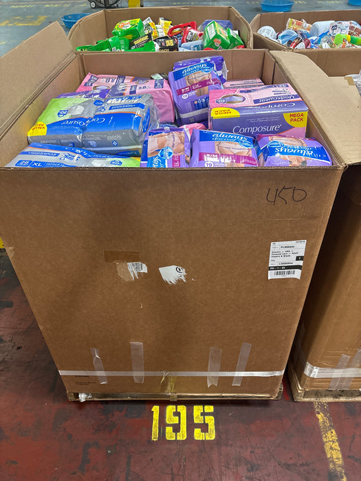 195: ADULT DIAPERS & WIPES PL000D4X